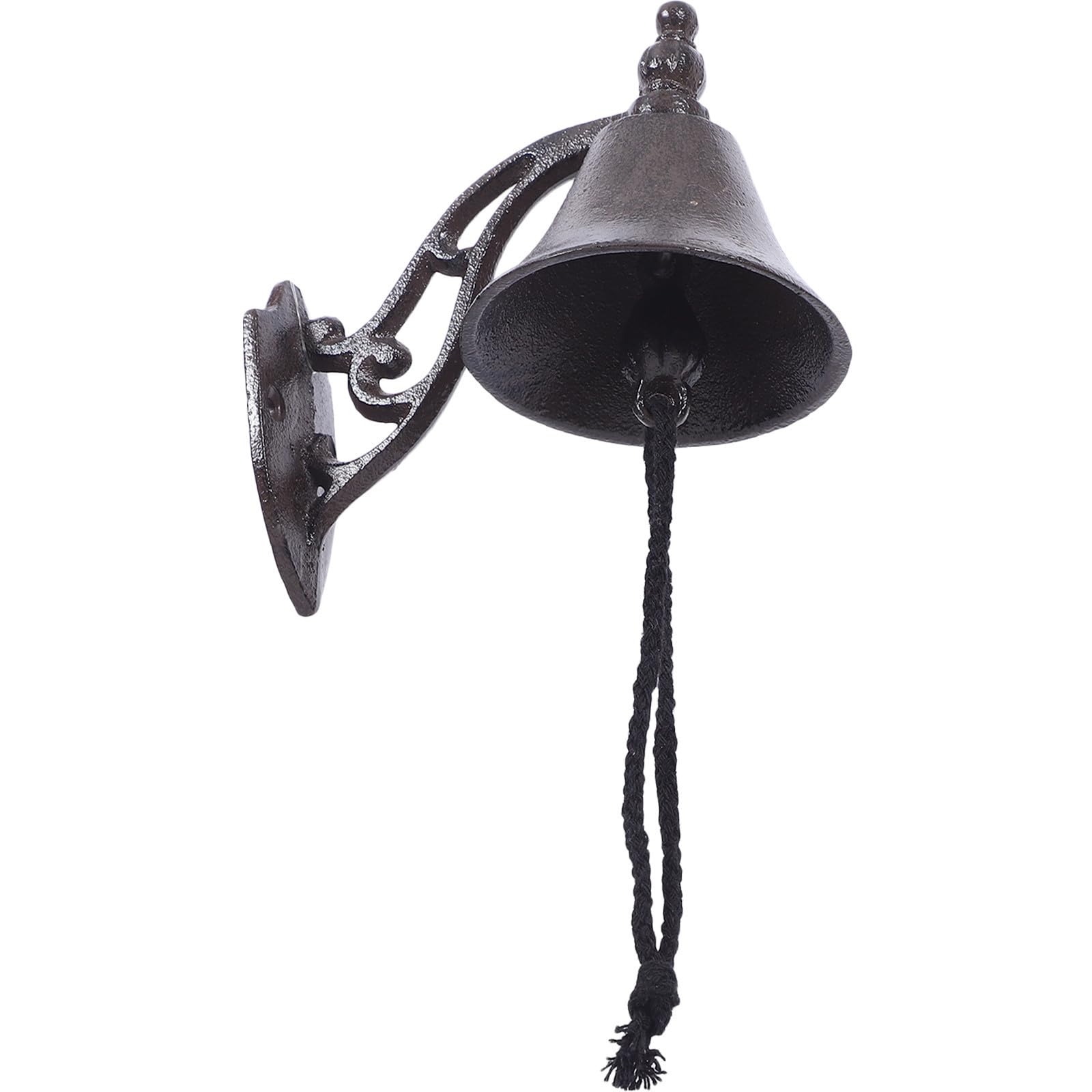 Sonnette de porte sans panne : cloche suspendue rustique et durable avec corde en coton