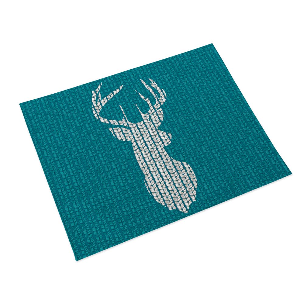 Manteles Individuales Beige Pavo Real Verde Salvamanteles Individuales Algodón Lino Lavable Individuales Mesa Resistente al Calor Bajoplatos Tapetes para Mesa Bajoplatos 30x45cm 6 Pcs