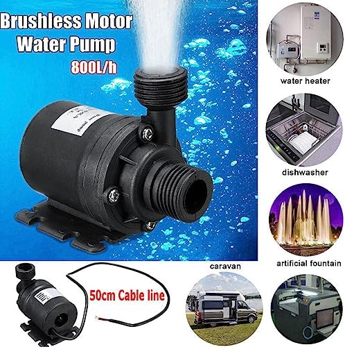 Miniatura 6 de FTVOGUE Kit solar con y alambre 50W Panel 800L por hora 12V de bajo ruido DC silicona plástico bomba de estanque solar para jardín, paneles solares