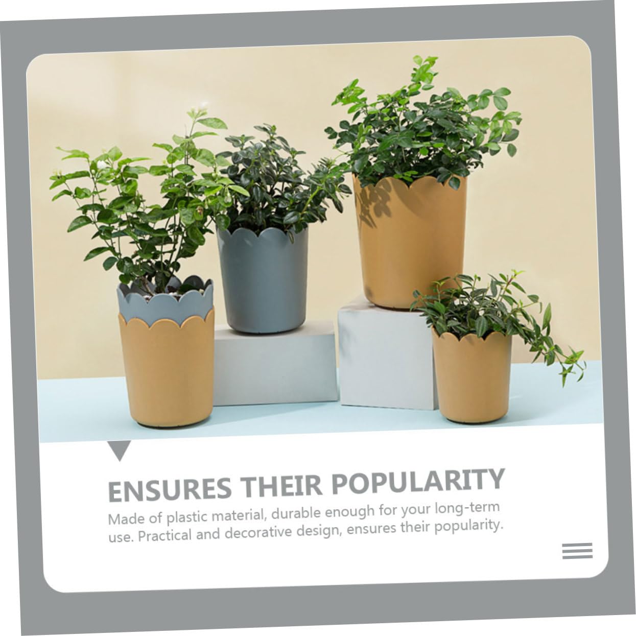 Abaodam 10 Ensembles Pots de Fleurs Plastique Renforcé de Petits Pots de Plantes Soucoupes pour Repiquage Plantes Intérieur Grise Petite Drainage Aération