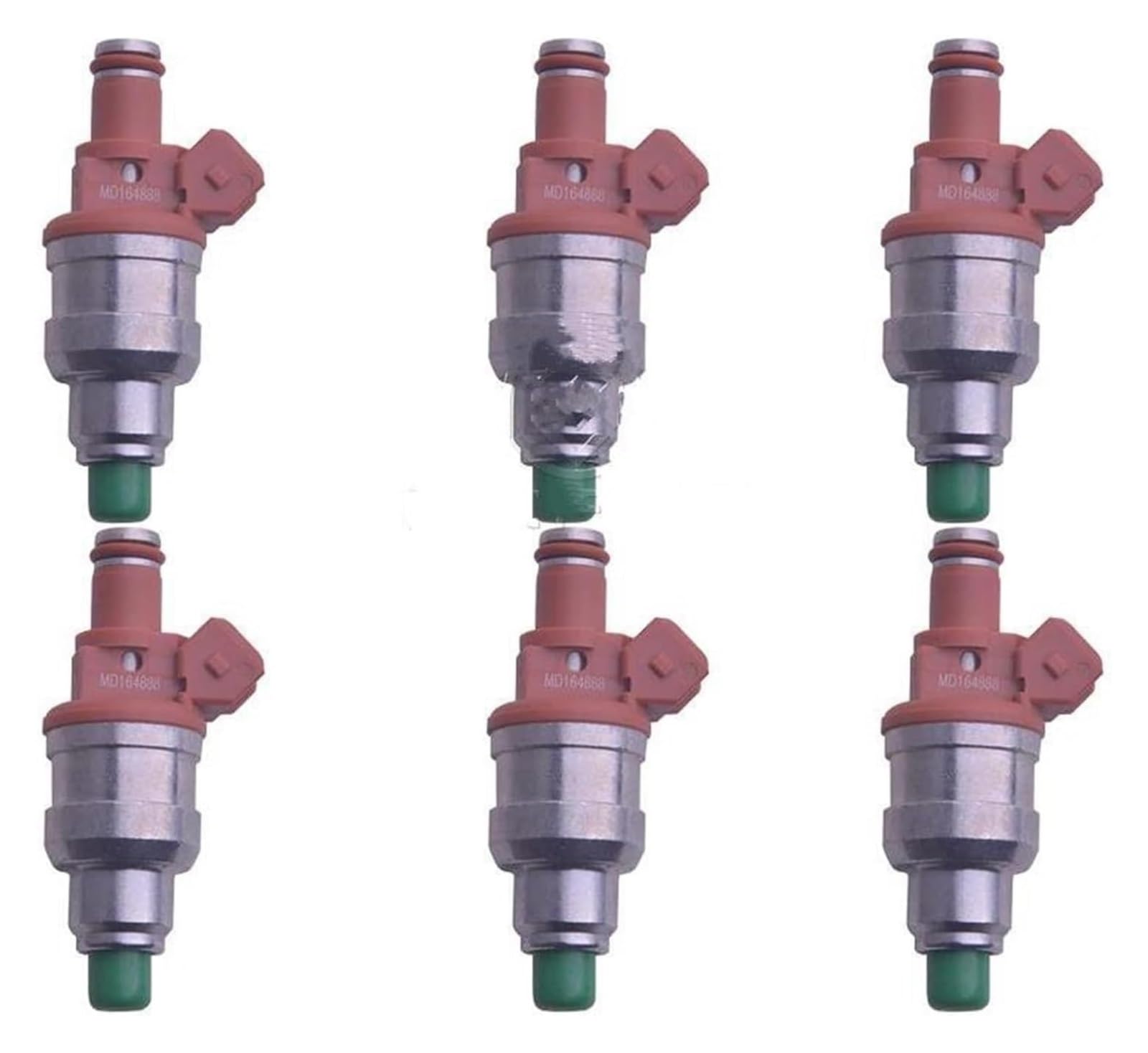 Qwqwfa One Color Petrol Fuel Injector For Dodge Saloon 3.0L 1991-1999 3000Gt Fj218 Gasoline Nozzle Md164888 6Pcs Inp-014 Fuel Injector
