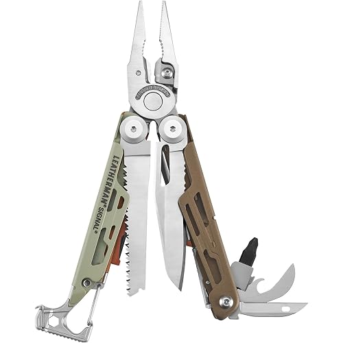 LEATHERMAN Signal 19-in-1 Multi-Tool, Mesa Verde | Ferrocerium Fire Starter, Emergency Whistle & Diamond-Coated Sharpener for Camping, Hiking & Survival, Made in USA