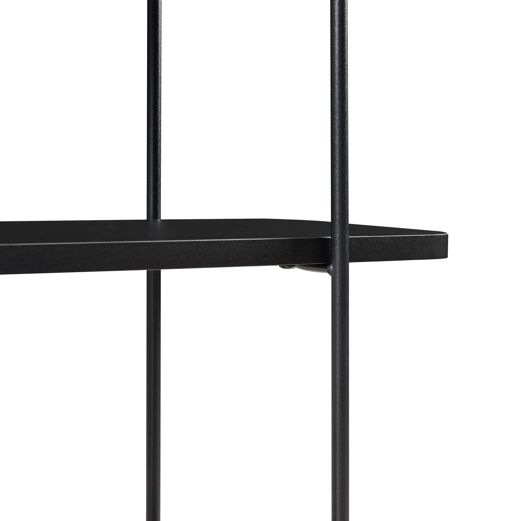 [en.casa] Scaffale da Parete a 3 Ripiani Scaffale Pensile Mensola da Muro Salvaspazio 100 x 80 x 21 cm per Soggiorno Cucina Bagno Ufficio - Nero
