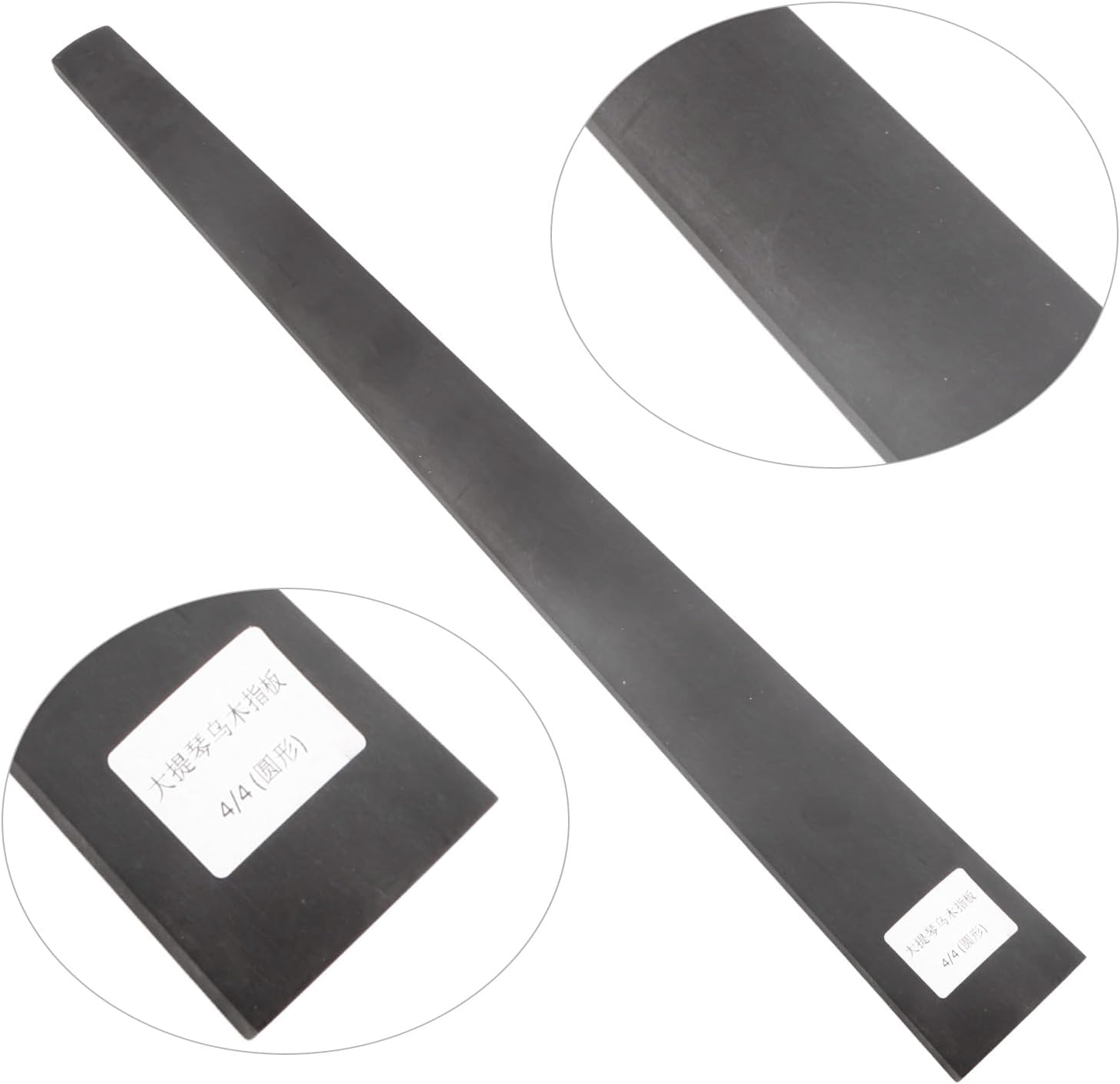 4/4 Ebony Cello Parts, Fingerboard Ebony Wood Cello Fretboard Replacement String Instrument Accessory for Violin (LN182