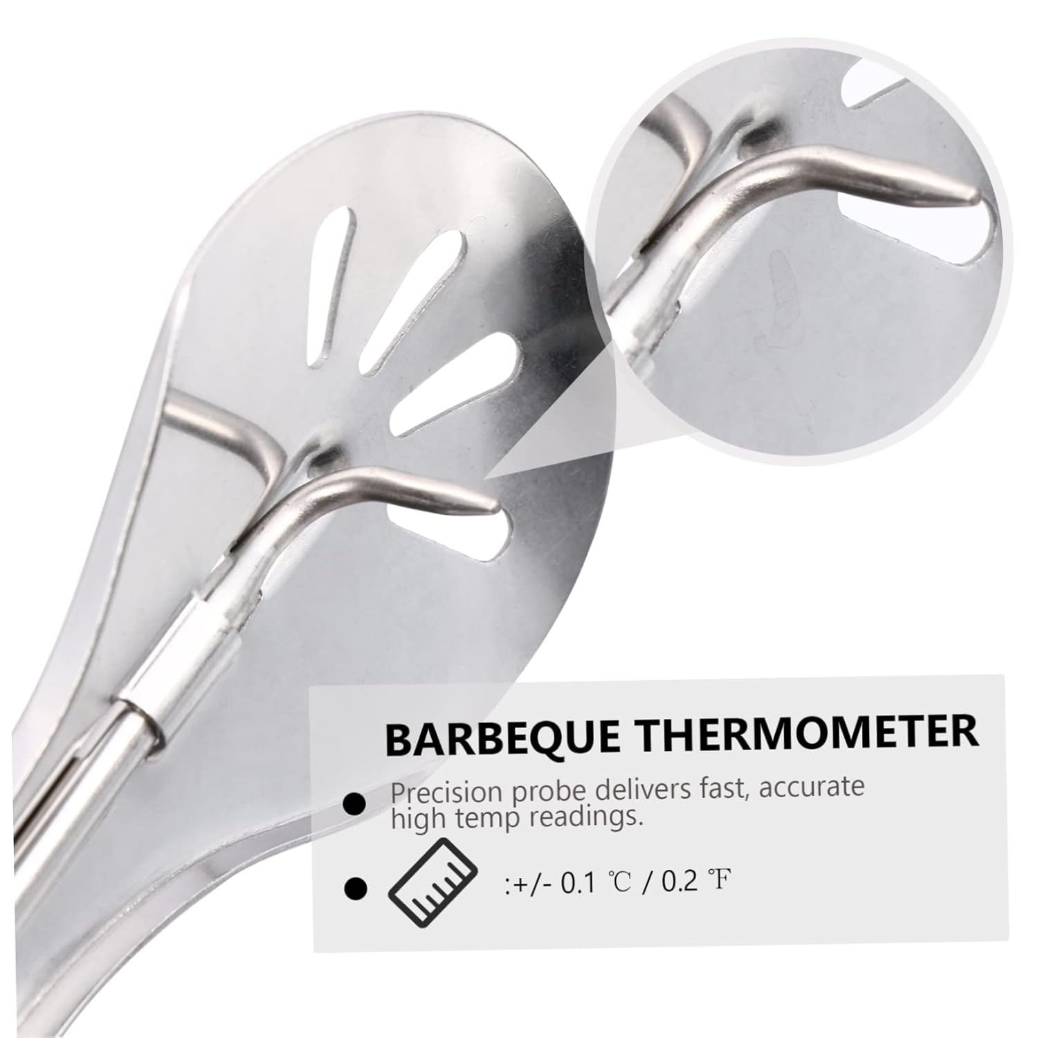 Amosfun 1Set Barbecue Thermometer with Food Tongs Probe for Accurate Temperature Readings for Grilling Cooking and Baking Kitchen Tool for Meat and BBQ