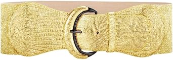 PU Leather Elastic Wide Belt for Women Ladies Dress Stretch Thick Waist Belts