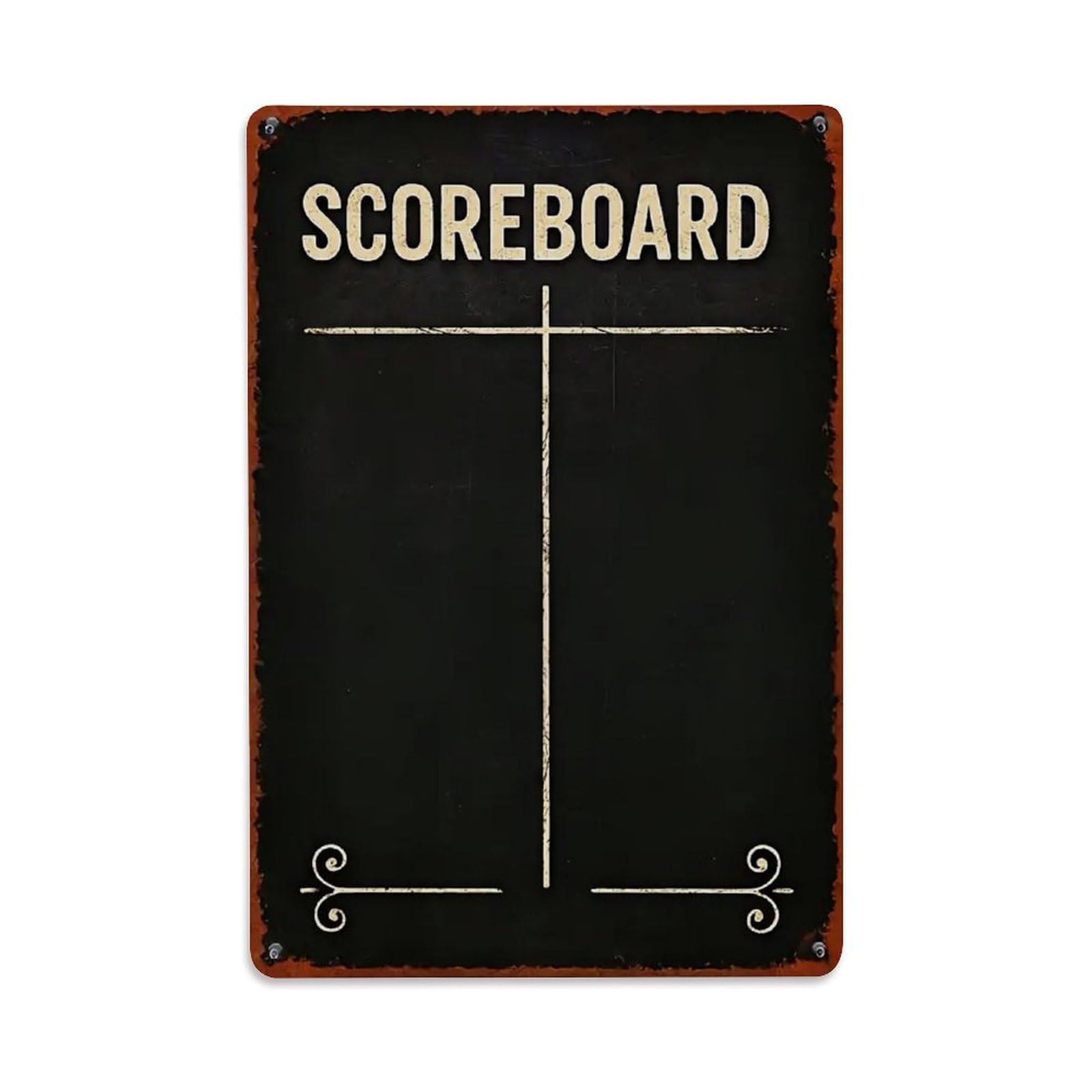 Jdfenggu Vintage Scoreboard Design Print Retro Metal Tin Sign, Metal Poster For Bar, Home, Man Cave, Kitchen, Laundry Room Art Decor 8X12 Inch