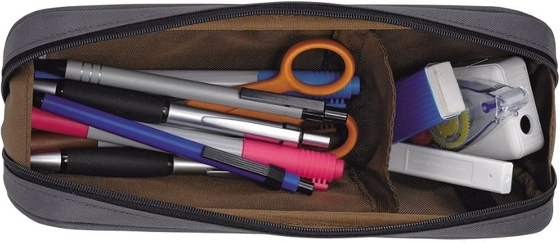 LIHITLAB Pen Case, 9.4 x 1.8 x 3 inches, Black (A7552-24)
