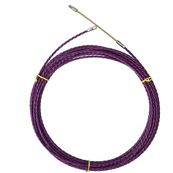 Trunking Solid 5 Meter 30 Meter Electrician Cable Wire Guider Running Electrical Wire Threader Electrical Cable Puller Aid Tool for Threading Device Connector Loom Color 30Meter