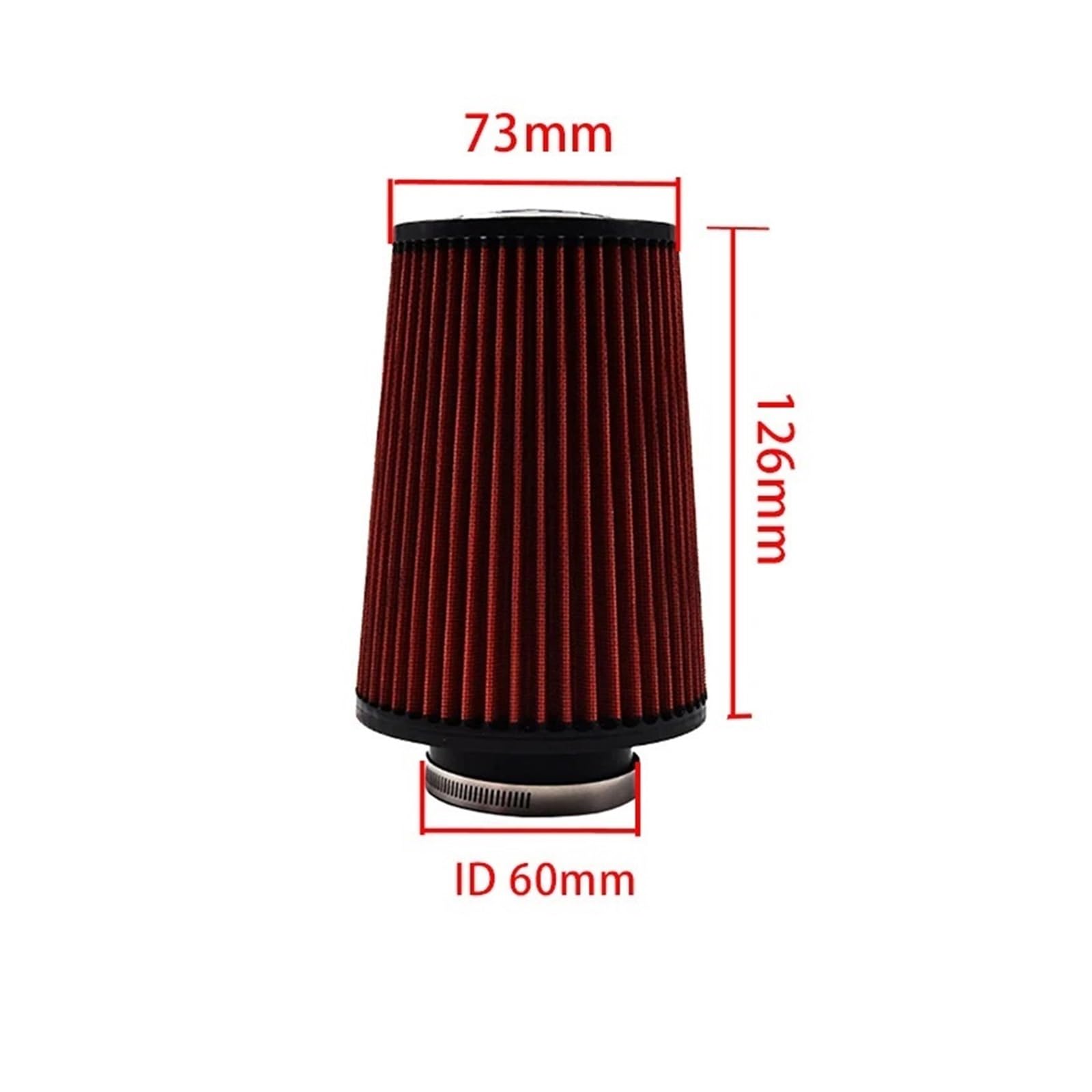 60-mm- Und 70-mm-Luftfilter Mit Hohem Durchfluss, Kaltluftansaugung, Universalfilter Für Fahrzeuge Autozubehör Fahrzeugfilter