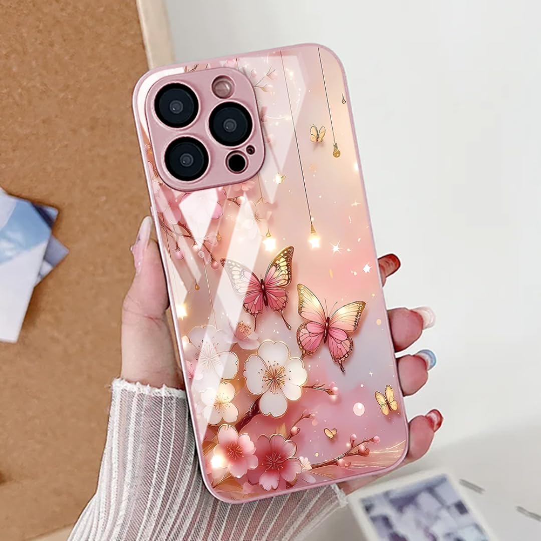 Coque iPhone 14 verre trempé rose protection rigide dos - 5