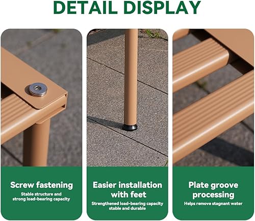 Miniatura 4 de Soporte de Metal para Plantas, Estante de Exhibición de Aluminio Resistente al Óxido, Soportes de Exhibición de Plantas Estantes de Decoración para