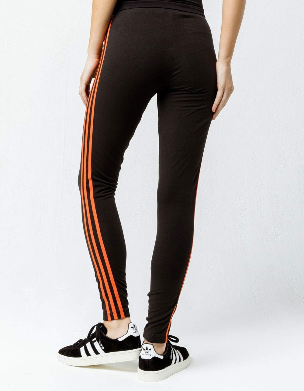 adidas Originals Women's 3-Stripes Leggings X-Small Black/Craft Orange