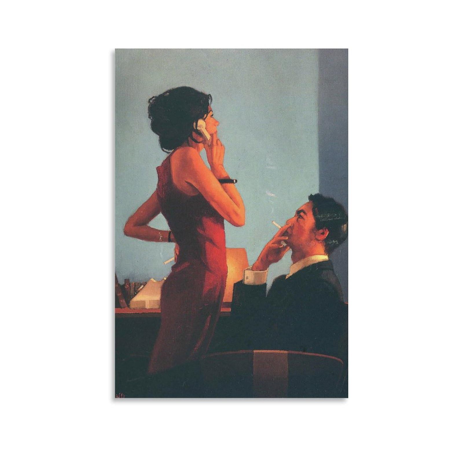 Lovers And Others Strangers by jack_vettriano Wall Art Prints Poster (2) Canvas Poster Wall Art Picture Prints Hanging Photo Decor Home Posters Artworks 20x30inch(50x75cm)