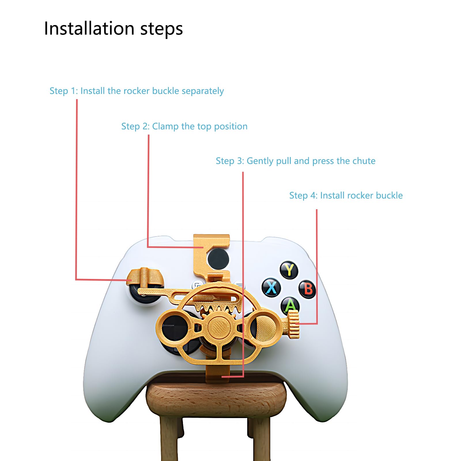 TXW Game Controller Mini Steering Wheel for X-box Accessory for X-box Series X/S Racing Video Game,Game Joystick Racing Games Controller (White)