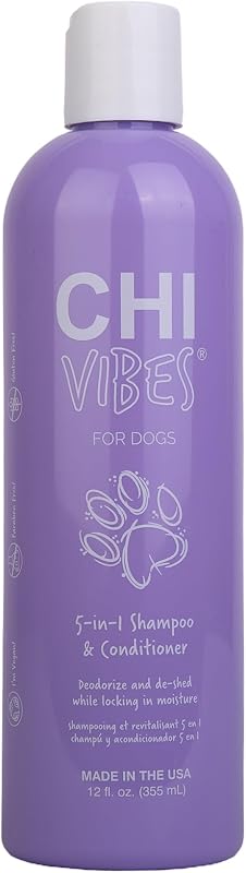 Shampoo e Condicionador 5 em 1 para Cães CHI Vibes, 355 mL