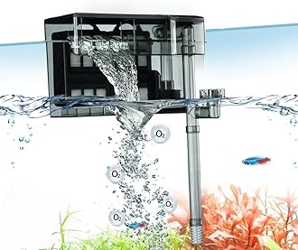 Cherlam (8 Watts | Suitable For 3.5 Feet Tank) Ultra Quiet Premium Hang On Back Filter For Planted Aquarium Fish Tank With Surface Skimmer By Petzlifeworld