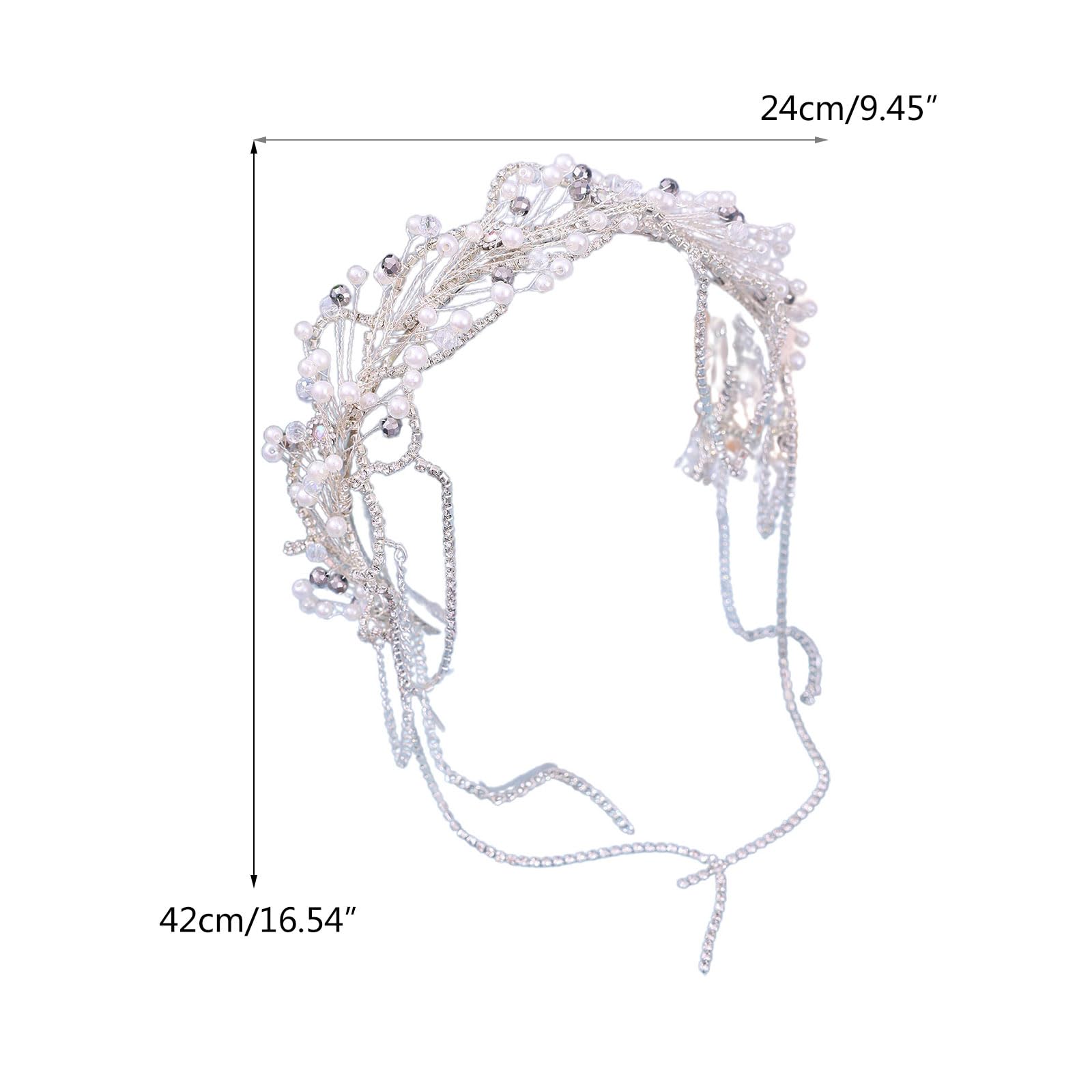 Accessorio per capelli alla moda per matrimonio, elegante fascia per capelli da sposa, accessorio alla moda per feste ed eventi, splendido gioiello alla moda