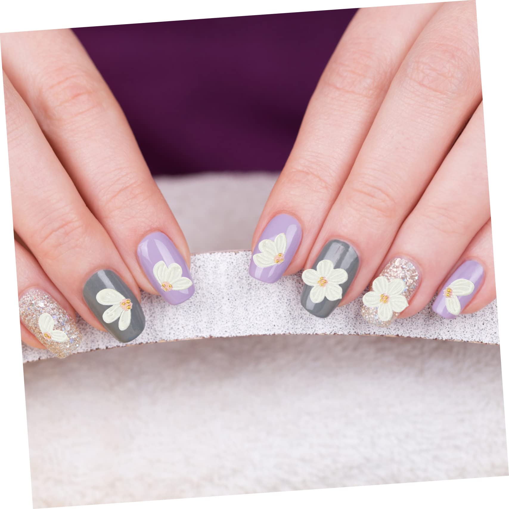 VALICLUD 5 Set Ornamento Per Unghie Gel Nail Stickers Gel Nails Stickers Decalcomanie Per Le Nail Art Uv Adesivi Per Unghie Per Le Nail Art Decalcomanie Per Unghie Resina 3 Fogli*5