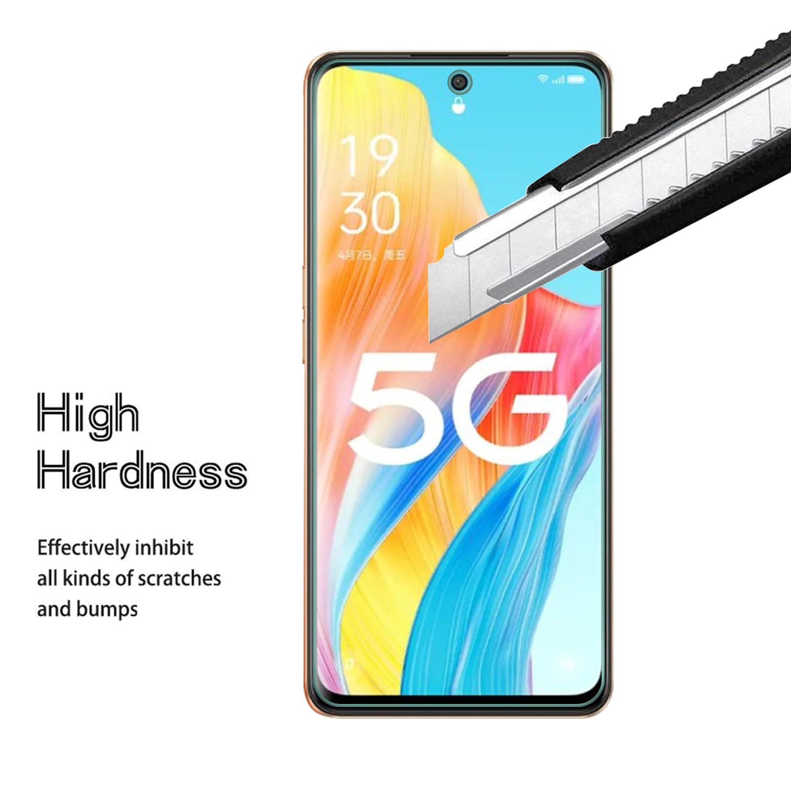 Vetro temperato per Oppo A98 5G, durezza 9H antigraffi
