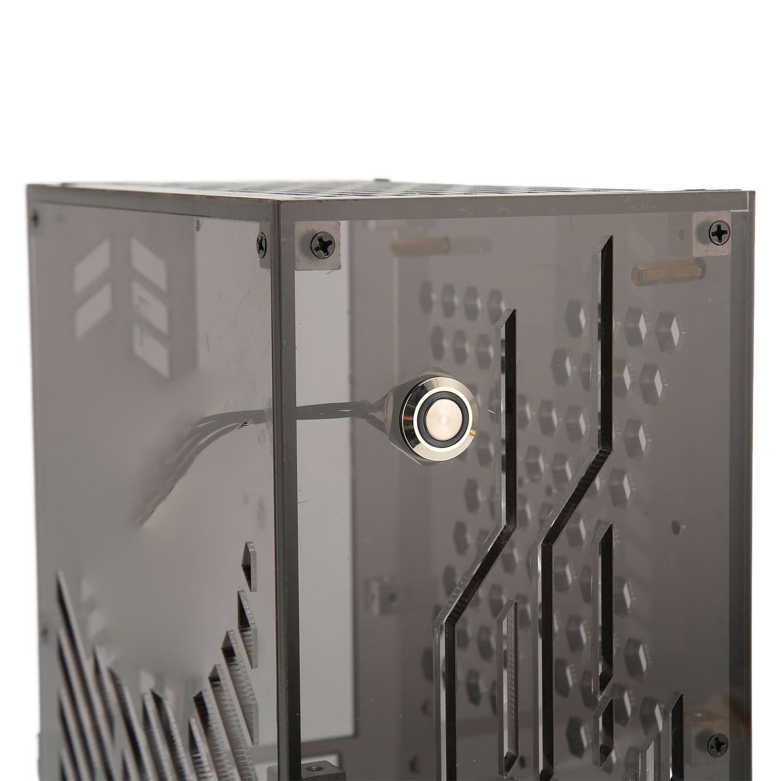 Zunate Obudowa Chłodząca 360 Mini ITX 4,3 L |Przezroczysta Obudowa Komputera PC z Przezroczystym Panelem Akrylowym Flex Power na Dysk SSD 2,5 Cala (BLACK)