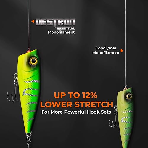 Miniatura 6 de KastKing Destron Essential - Línea de pesca de monofilamento, revestimiento avanzado de polímero para alta resistencia a la abrasión, súper suave,