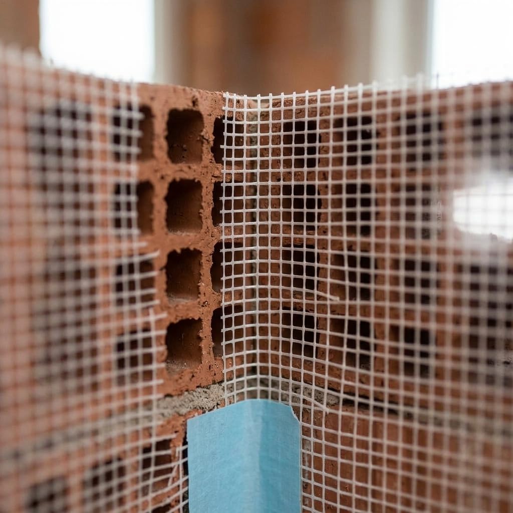 MAKA Rete Porta Intonaco in Fibra di Vetro 1x50 m 78 g/m² Bianca, Rete Anticrepe per Rasature, Intonaci Interni ed Esterni, Consolidamento Superfici e Ristrutturazioni