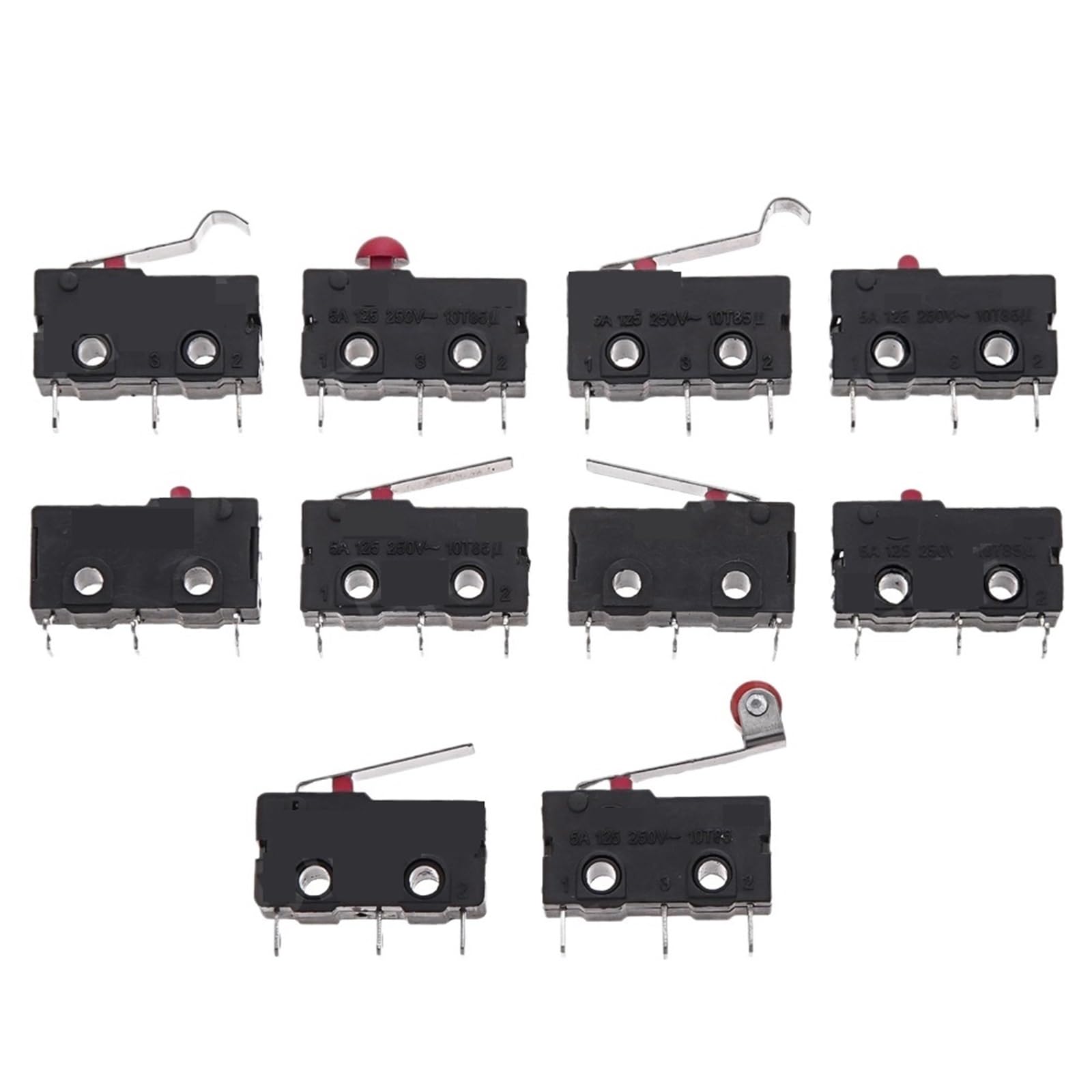 10 sztuk KW12 KW11 Małe Miniaturowe Wyłączniki Krańcowe Mechaniczne Podróże 5A 125/250V Samoregulujące się Przełączniki nożne KW11-3Z (typ 12)