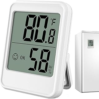 Temperature Humidity Gauge - Digital Thermometer for Home | Room Digital Hygrometer, Large LCD Display, Thermometer Humidity Meter, Hygrometer with Temperature and Humidity Asever
