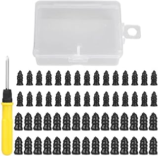 Rubber Nail Tire Repair Kit 61PCS with Screwdriver and Storage Box for Car Truck Motorcycle Bike Tubeless Tire Puncture Fix Tool Set