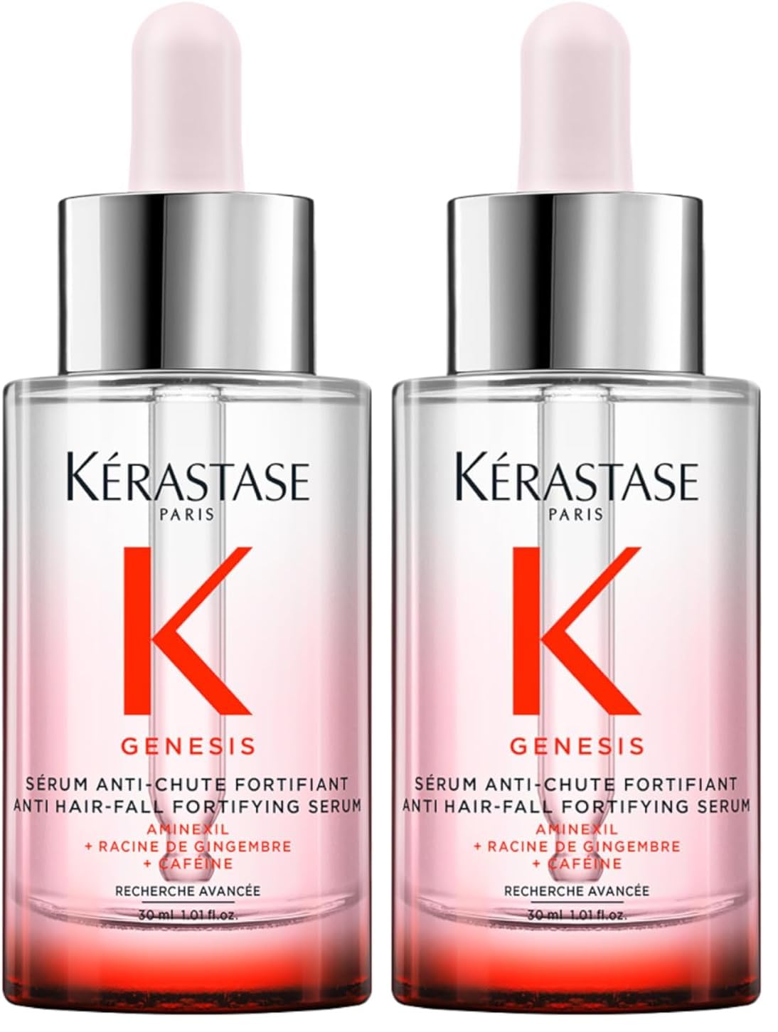 Kérastase Genesis Anti-Hair Fall Serum Mini 30ml | Hair Serum for Hair Fall Control | Strengthens Hair | Infused with Aminexil 1.5%, Ginger Root & Caffeine (Pack of 2)-image-43