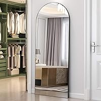 Vista 1 de XKZG Espejo arqueado de longitud completa de 64 x 21 pulgadas, espejo de suelo con marco de aleación de aluminio, espejo de cuerpo completo, espejo
