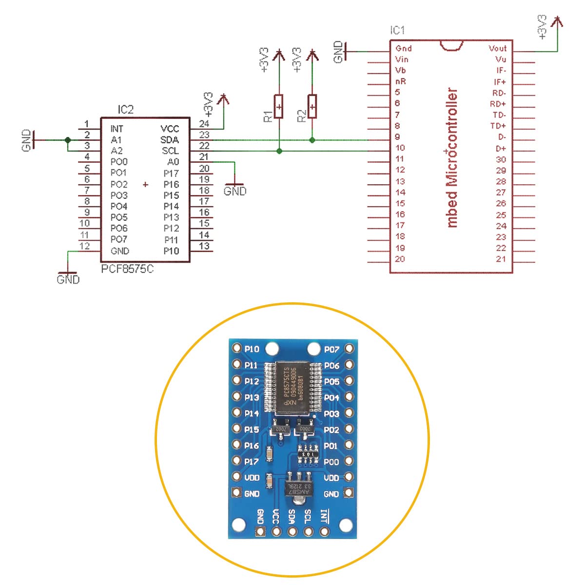 2 pezzi PCF8575 IO Expander Board Module I2C a 16IO Module I/O Extension Shield Module 16 bit SMBus I/O Ports con cavo Dupont per Arduino UNO R3