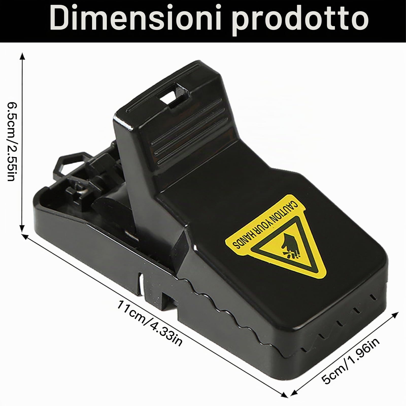 Binnan 6 Pezzi Trappola Per Topi, Professionale, Efficace Trappole Topi, Riutilizzabile, Per Cucina Soggiorno Giardino