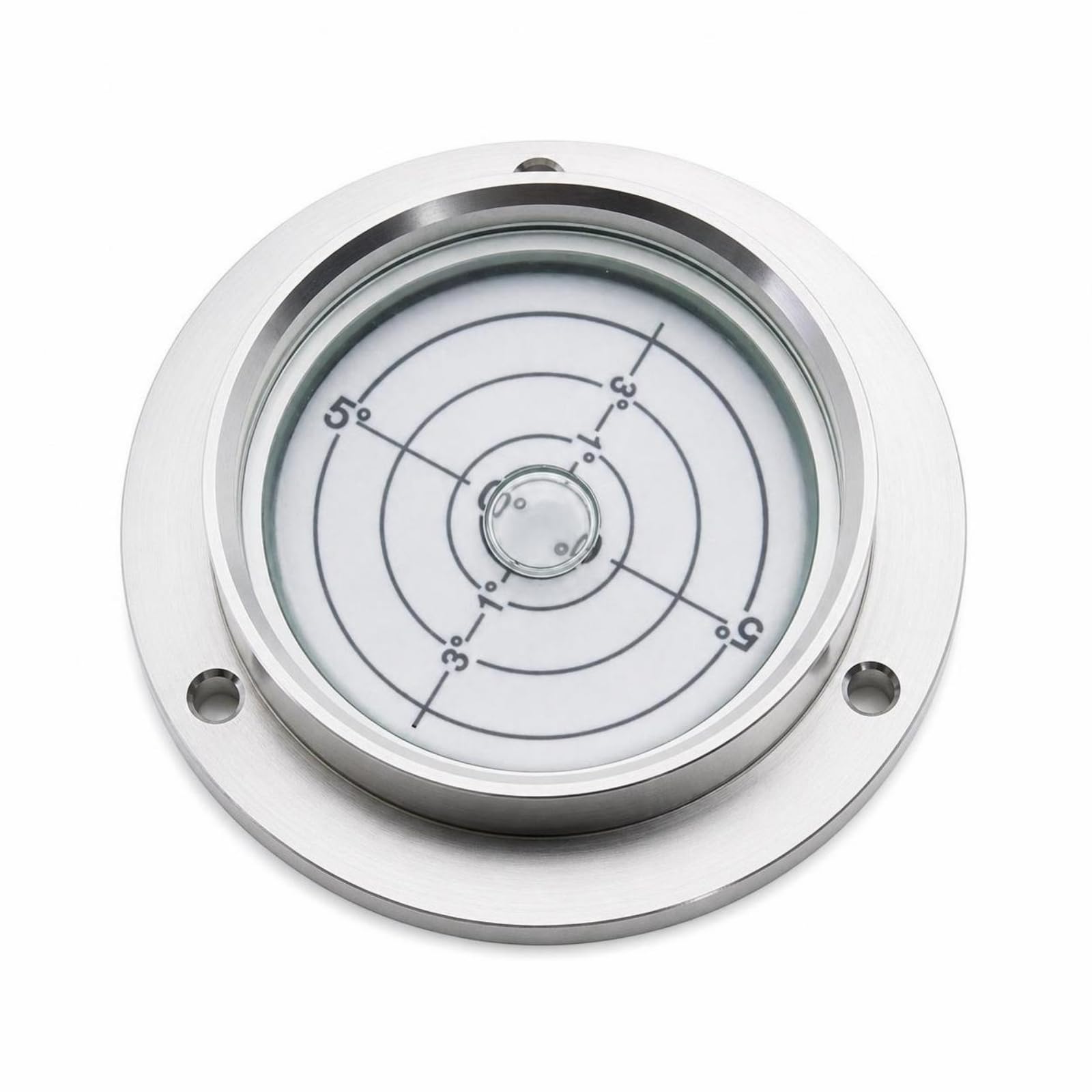 Industriale Flangia da 80 Mm con, Modello 8015, Flangia Con Involucro Argentato, Liquido Bianco, Linee Interne Graduate Da 0 A 135 Gradi, 8015