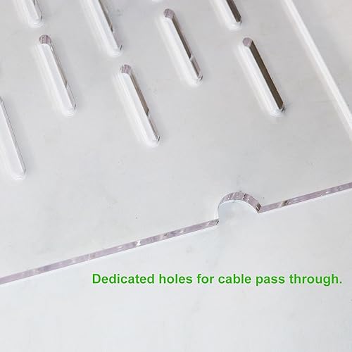 Miniatura 5 de PIAOLGYI Estante de repuesto para gabinete corto de invernadero IKEA Milsbo para interiores, estantes de esquina triangulares de acrílico,