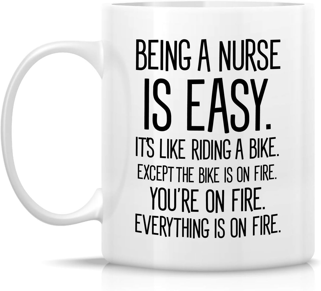 Retreez Funny Mug - Being a Nurse is Easy 11 Oz Ceramic Coffee Mugs image 2
