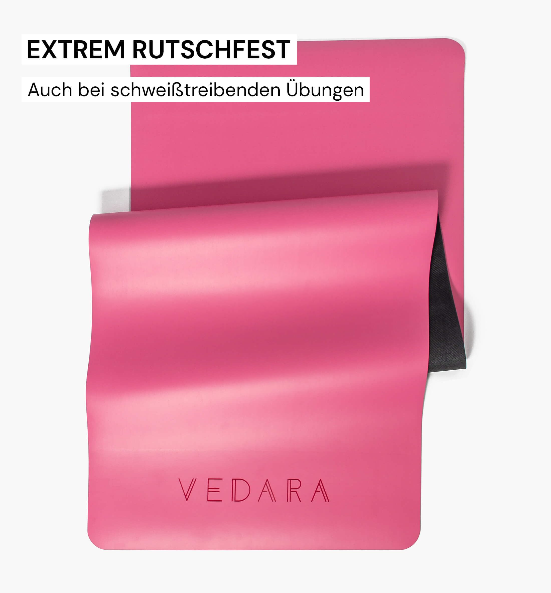 VEDARA® Yogamatte | 66-80 cm breit | Extrem Rutschfest & Gute Dämfpung | Hautfreundlich | Aus ECO PU & Naturkautschuk | Für dynamische Yogastile