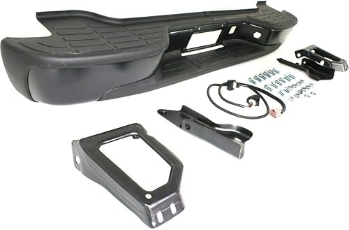 Miniatura 3 de Parachoques de paso compatible con Chevrolet TahoeSuburban 2500 2000-2006 con recubrimiento en polvo negro trasero
