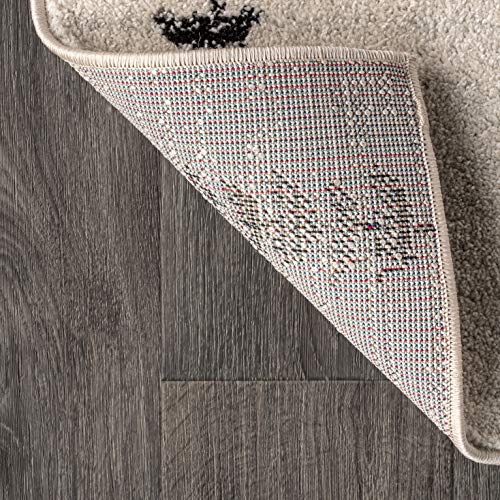 Tapete decorativo Jonathan Y 7'9" x 10' Cream/Black miniatura 6