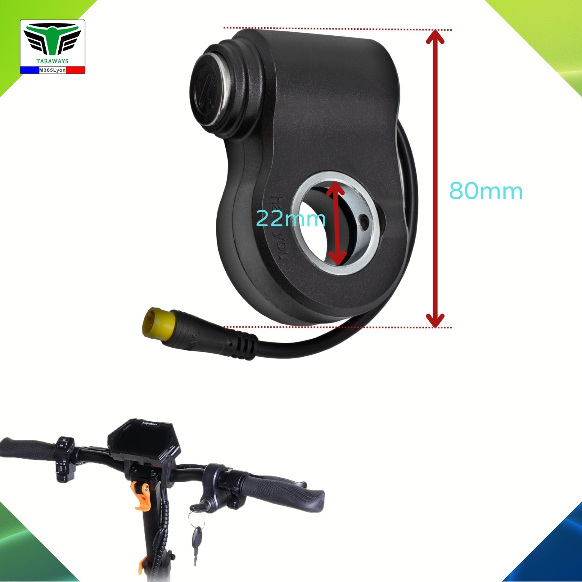 Levier De Frein Gauche Pour Trottinette électrique Kukirin G2 Pro Et G2 Max