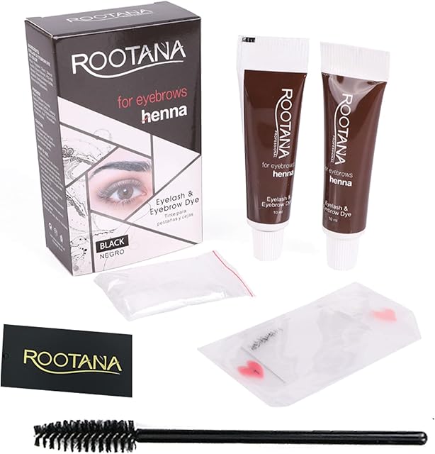 Lash Tint Black Kit - 2 in 1 Eyelash & Eyebrow Dye Set - Volume Lashes and Full Brows Last Up to 4 weeks - Suitable for Home Use with All Tools (black)