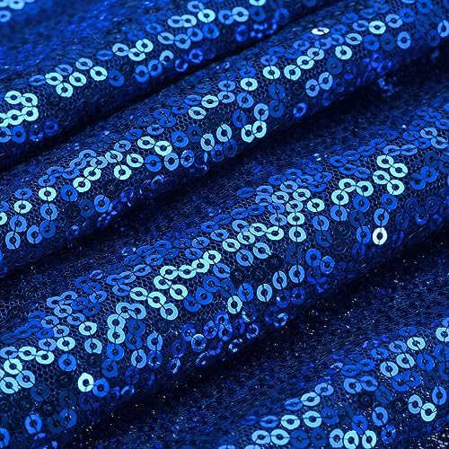 Chemin de table paillettes bleu saphir 274 cm pour illuminer vos buffets - 4