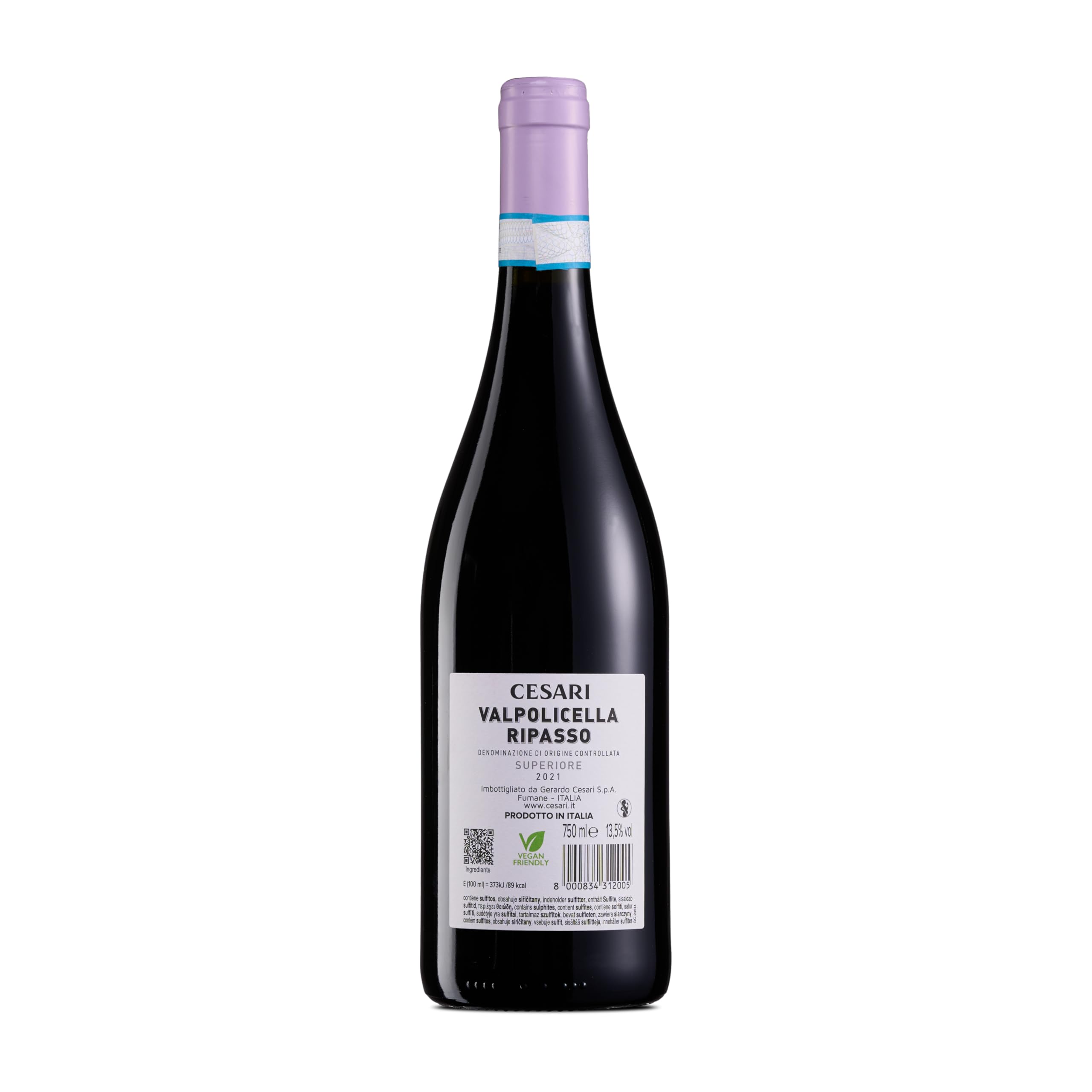 Cesari - Confezione regalo con Esclusiva Esperienza Cesari per 2 persone e Valpolicella Ripasso DOC 2021-1 bottiglia da 750 ml