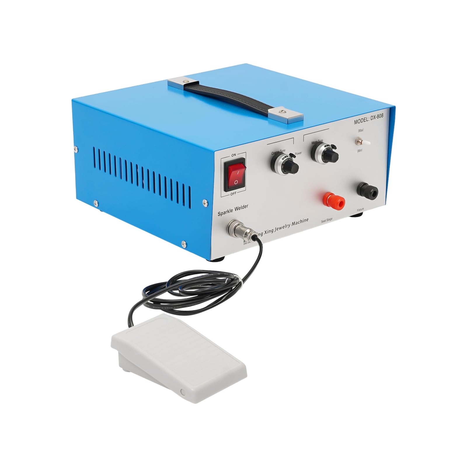 Soldador de joyas de 600 W, soldador por puntos, 80 A, herramienta para joyas, azul, eléctrico, 0,5 – 1,5 mm, platino, oro, oro, plata y acero