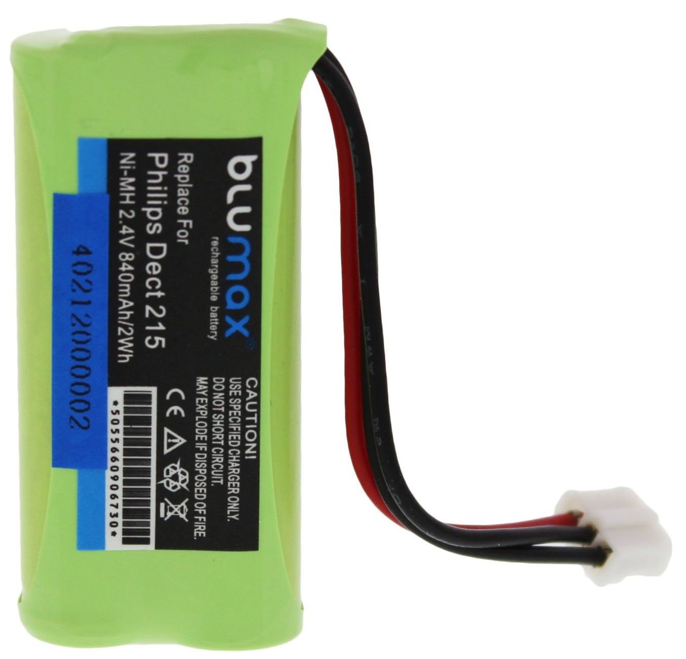 2HR-AAAU/H-AAA600X2 Ni-MH Battery 840 mAh for Philips Aleor 300 / DECT 211/215 / 300