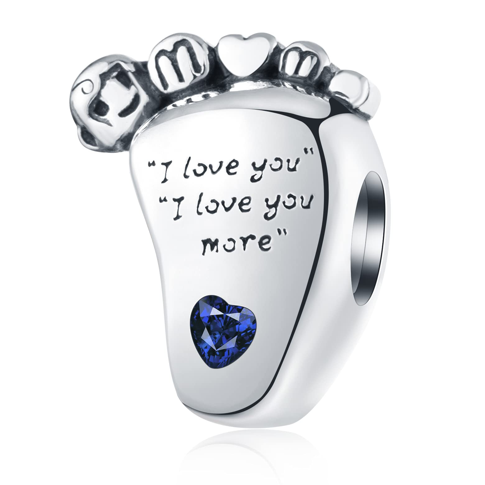 CRISNATA925 Sterling Silver Mothers Day Series Charms - Artist, Autism, Mother Daughter & Baby Foot Charms, Mom Crown & Nana Beads - Fits European Bracelet or Necklace - Gifts for Family, Lovers & Friends