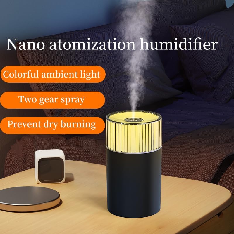 Miniatura 2 de Mini humidificador, humidificador de escritorio personal USB para RV, oficina, dormitorio, etc. Apagado automático, 2 modos de niebla, súper