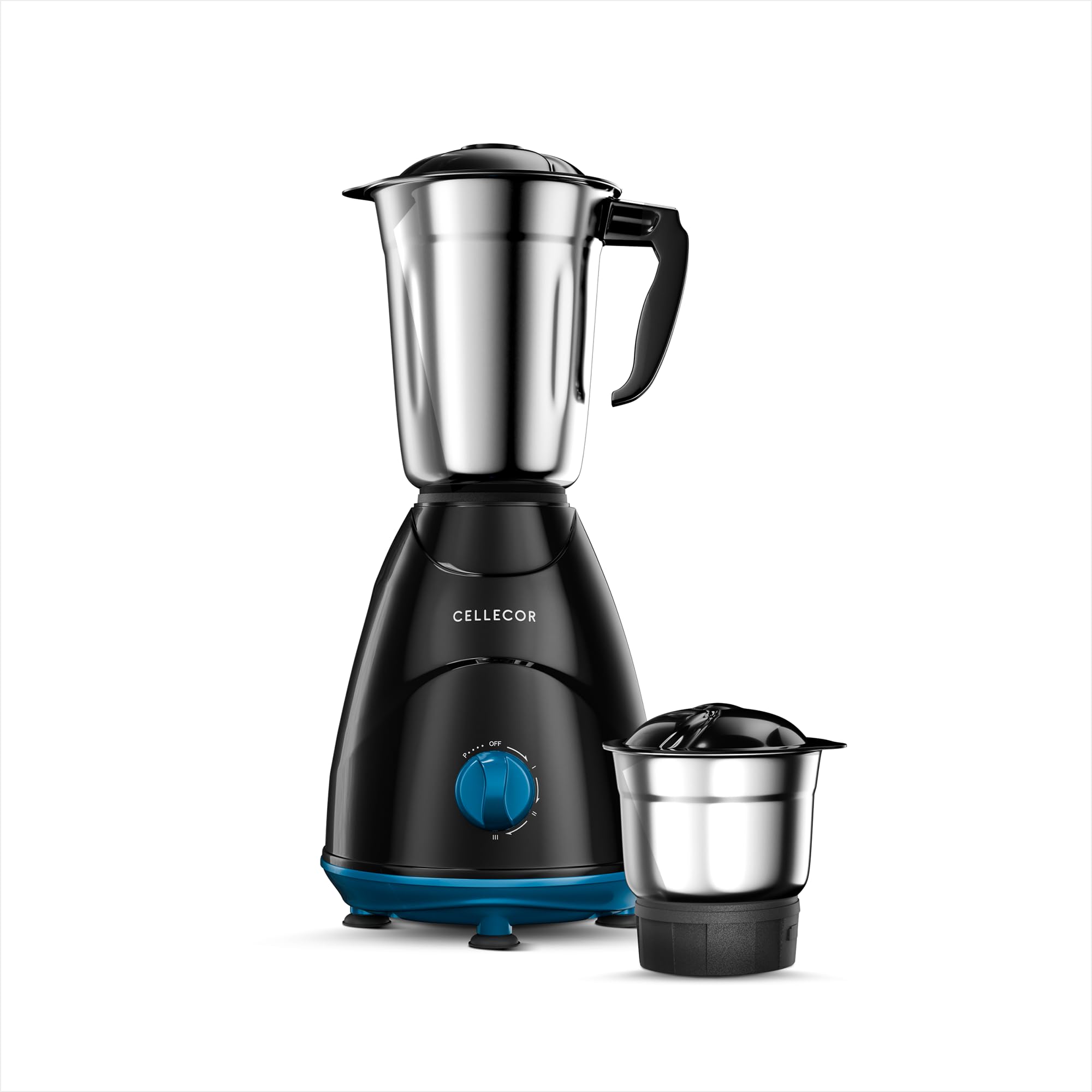 Cellecor CMG50BK Smashh 500W Mixer Grinder for Kitchen with 19000 RPM Motor, 3 Speed Control with Pulse Function, 2 Stainless Steel Jars, Sharp Steel Blades, Overload Protection-image-15