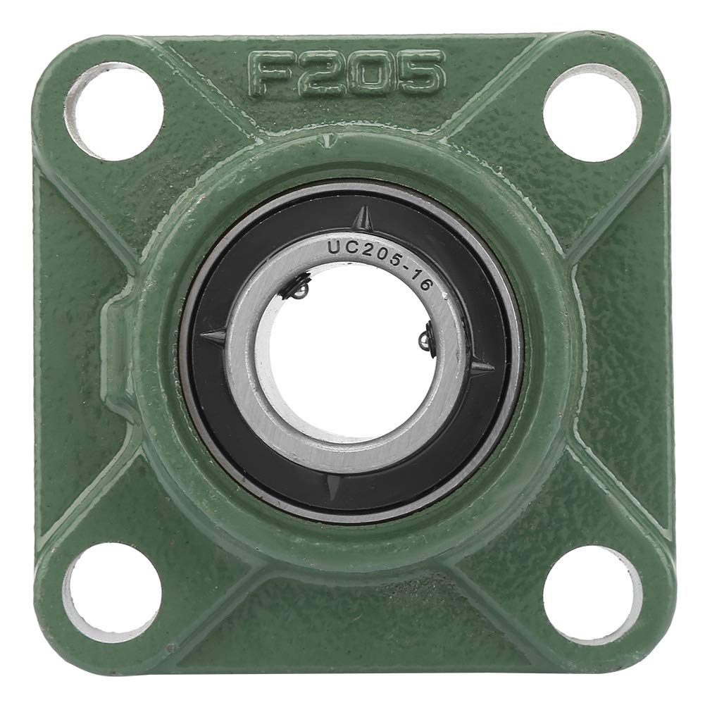 BORDSTRACT Ucf205/205-16 Pillow Block Bearings, 30mm/25.4mm Inner Diameter, High Strength Steel, Pre Lubricated: Square Bearing for Various Machinery